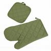 Oven Mitts Pot Holders Set Heat Proof Cotton Non Slip Kitchen Oven Gloves with Hanging Loop for Cooking Grilling