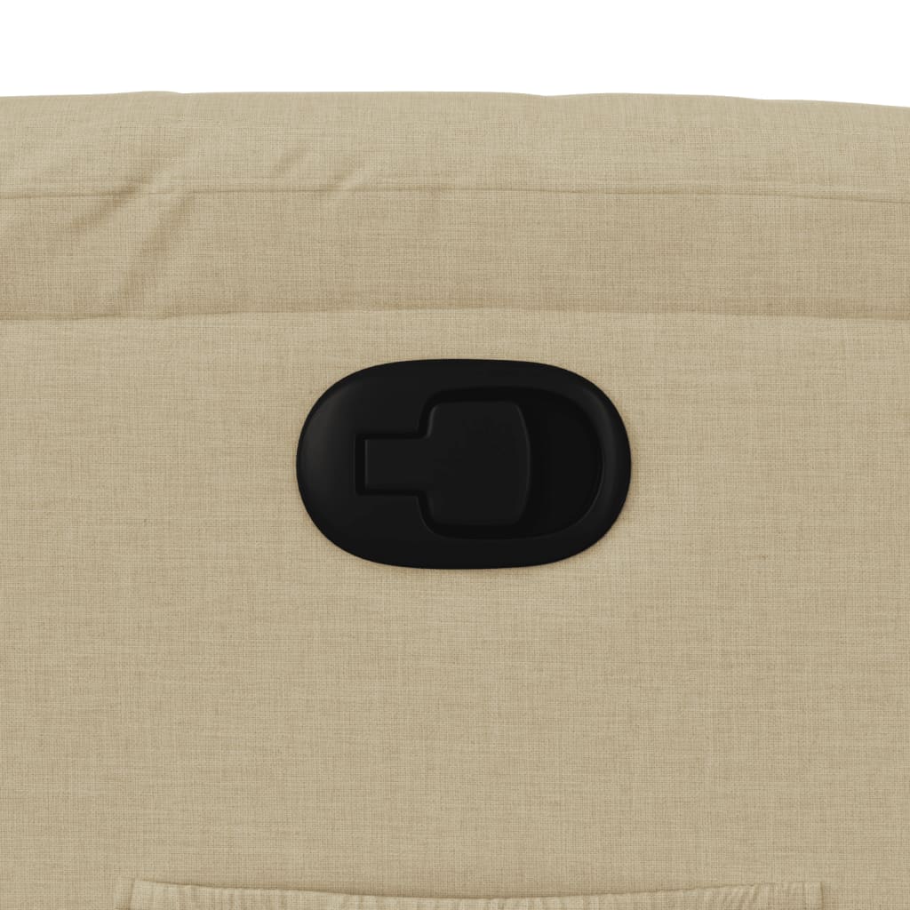 Cream Fabric Recliner Chair