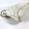 CHANEL vintage Matelasse Quilted Logo Double Chain Shoulder Bag Leather White