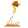 24K Gold Foil Flower Artificial Rose Valentine Day Romantic Gift for Home Table Decor