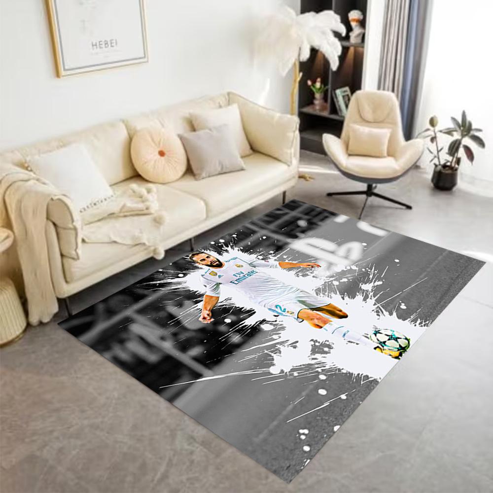 Dynamic Soccer Player Action Floor Rug Office Rug Perfect for Kitchen Decorate room Balcony Foyer Anti-slip Rug Anime Office Decor Gift for Festivals