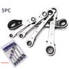 5pcs Double 12-point Ratchet Wrench Set Dismountable Repair Spanner Tool 6-21mm Chrome Vanadium Steel Repairing Hand Tool