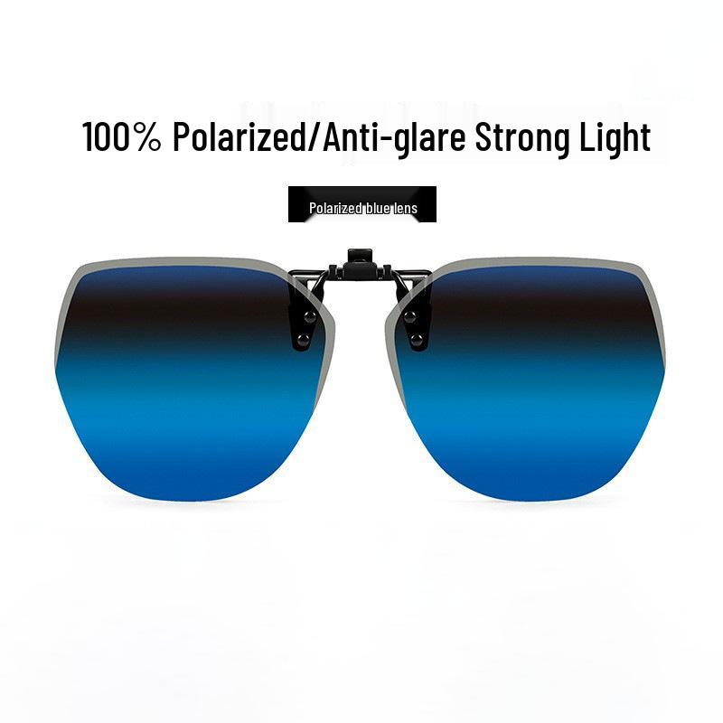 Occhiali da Sole Polarizzati Clip-On Ribaltabili da Uomo - Protezione UV per la Guida Giorno/Notte