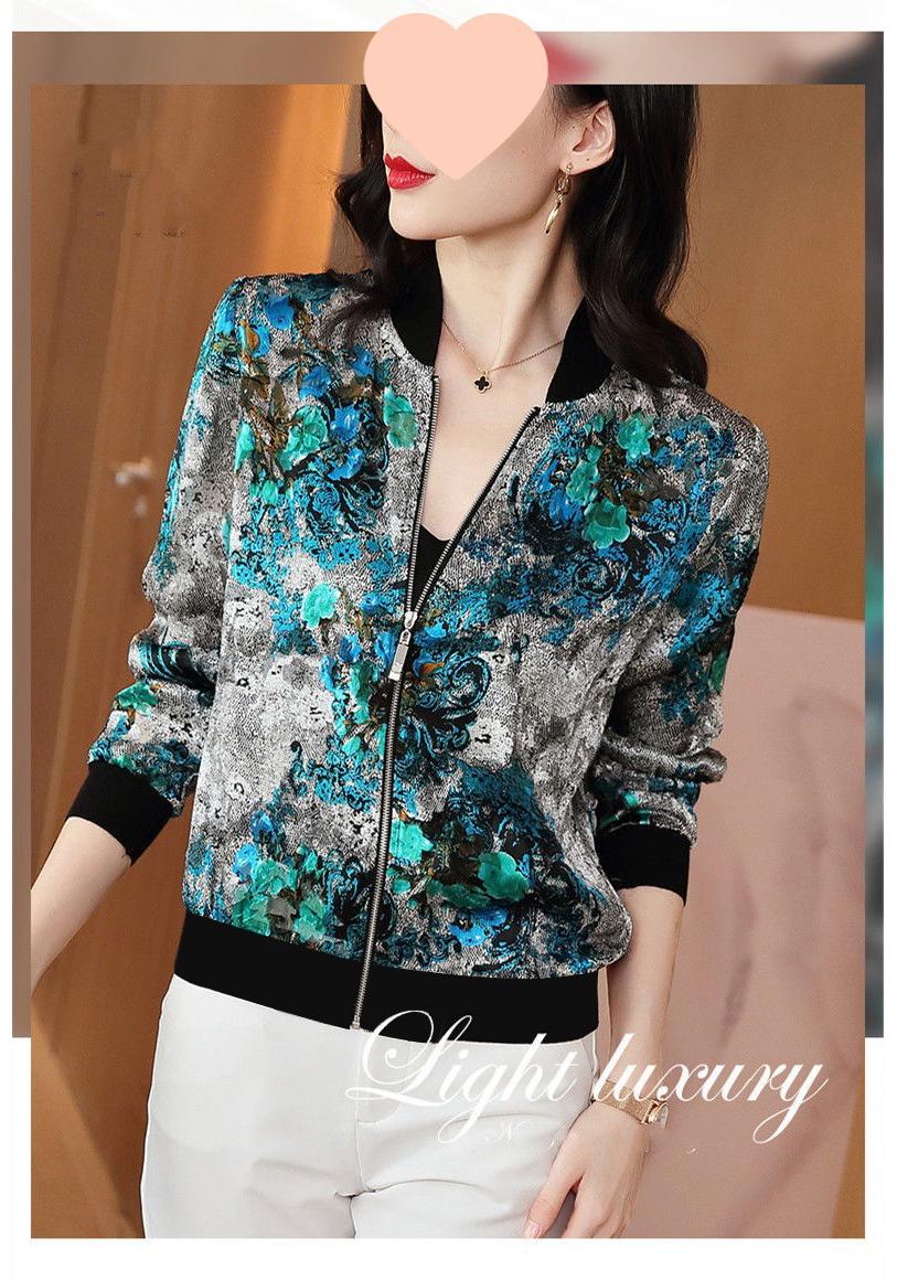 Versatile Long Sleeve Women s Plus Size Chiffon Casual Jacket 2XL