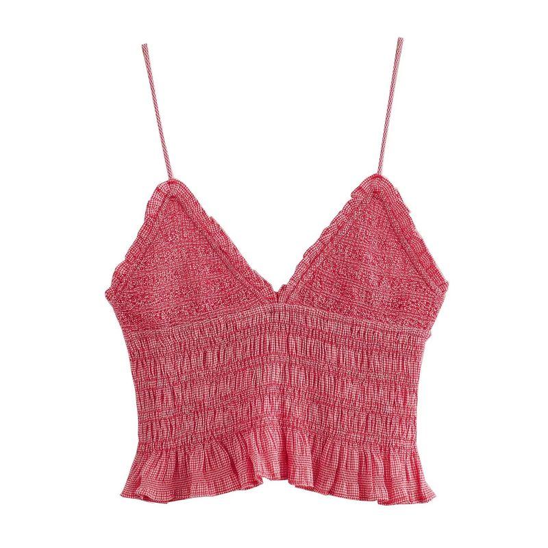 

Kaslead New Arrival Women s Fashion Style Gingham Short Top Mini Skirt 3114305 4661427 Top XS