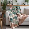 Geometric Marble Print Fleece Blanket Sofa Bed Throw Decorative Cushion Cover Bedding