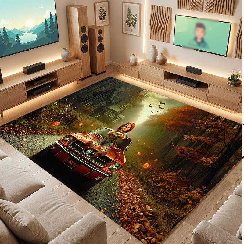Child's Play Chucky Tiffany Rug Soft Thick Non Slip Floor Carpet for Bedroom Living Room Home Decor