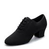 Woman Latin Salsa for Dancing Adult Two Point Soles Teacher Soft Oxford Cloth Ballroom 5cm Cuban Heels Women Dance Shoes