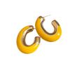 Silver Needle Drip Oil Oval Metal Earrings - Simple, Retro, Versatile Studs with High-End Appeal