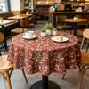 Kitchen Dining Household Furniture Washable Fabric Easy Care Round Cotton Table Cloth