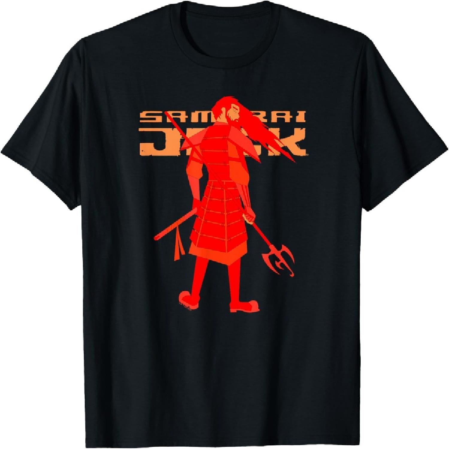 Samurai Jack Red Warrior Pose T-Shirt S