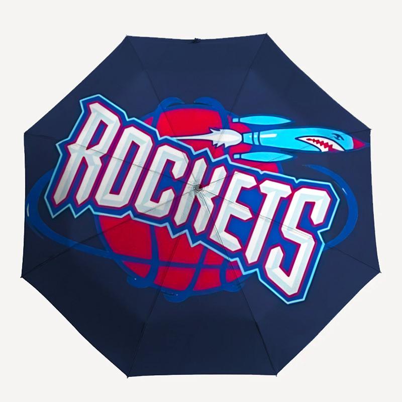 

1pc Rockets Basketball Automatic Folding Umbrella - Lightweight, Retractable Design with 8-Rib Durability, Perfect for Outdoor17