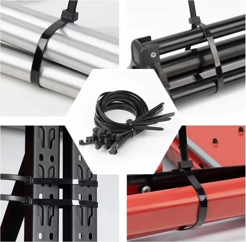 Plastic Nylon Cable Ties Self-locking Cord Ties Straps Adjustable Cables Fastening Loop Home Office Wire Zip Ties Wholesale