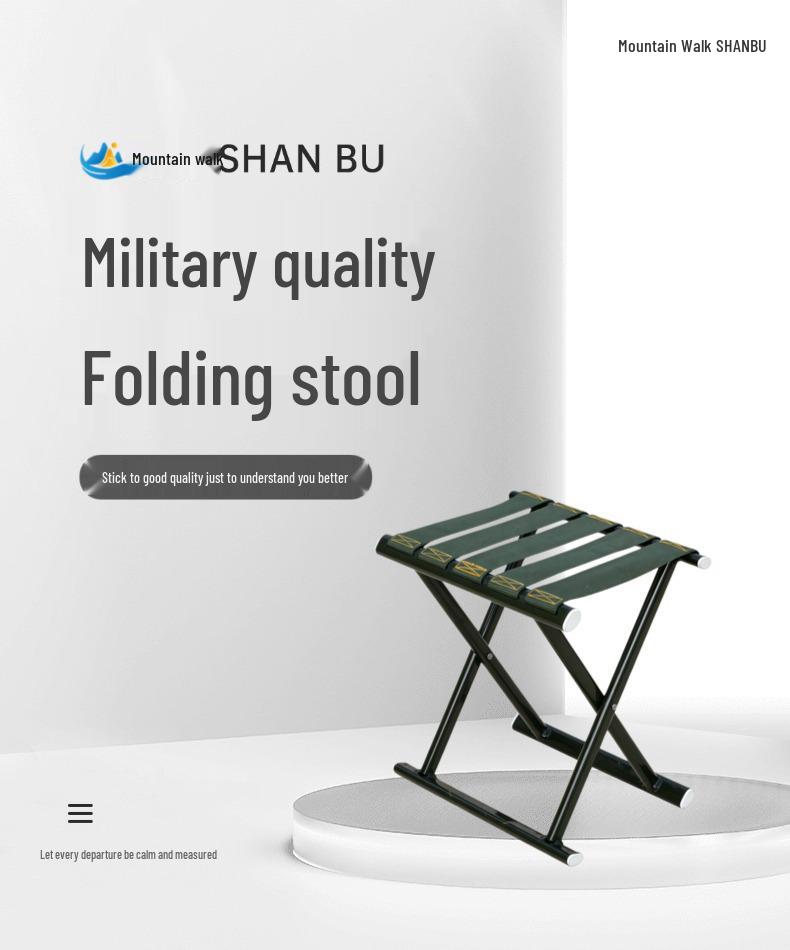 Portable Outdoor Folding Stool - Compact for Camping, Fishing, or Student Use