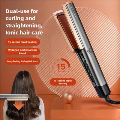 2 In 1 Hair Straightener Curling Ionizer with LCD Wide PanelProfessional Ceramic Hair Straightener with Adjustable Temperature