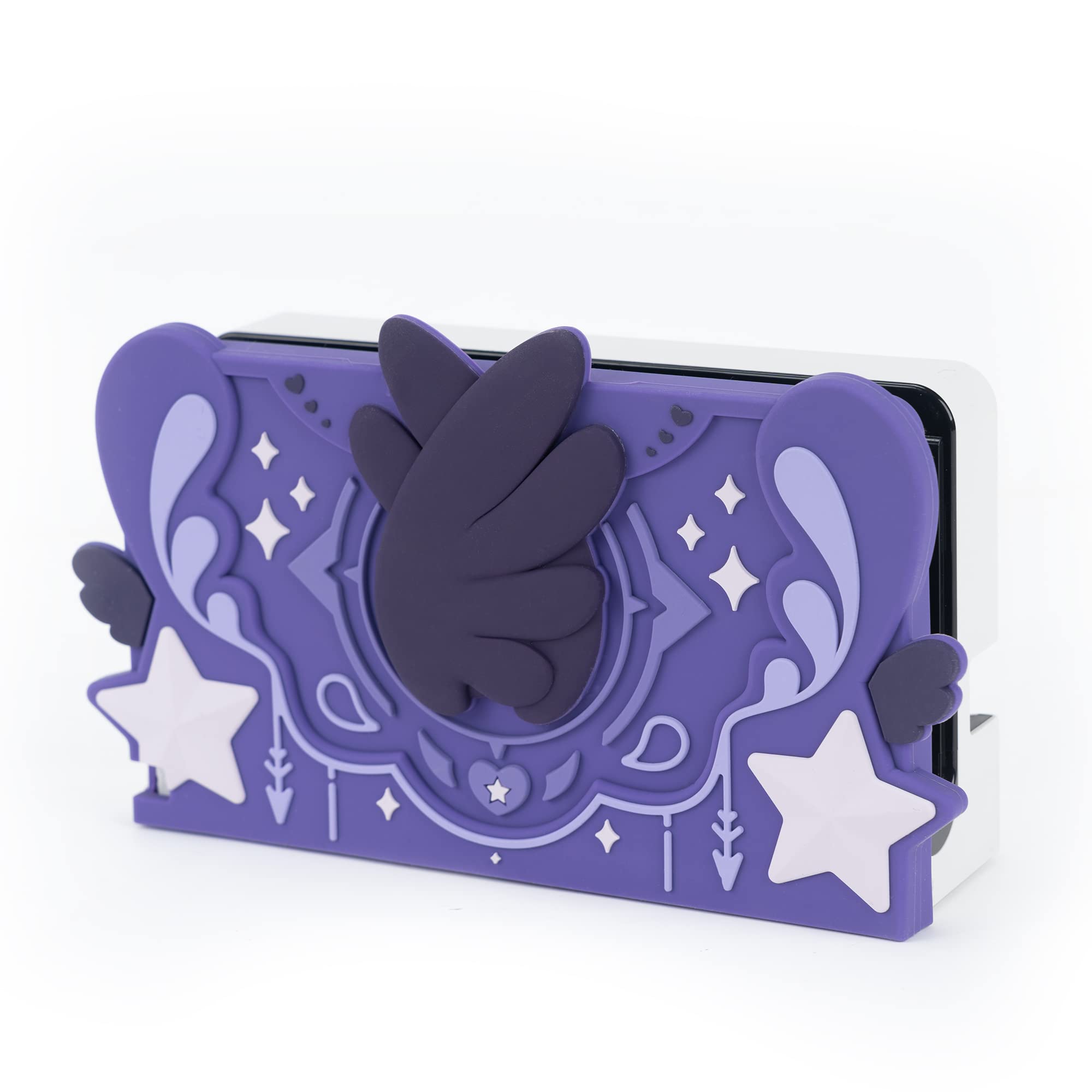 

GeekShare Switch Dock Cover SwitchOLED Dock Cover Nintendo Switch Dock Cover Compatible with Compatible with Silicone Easy to Full Story of the Purple фиолетовый