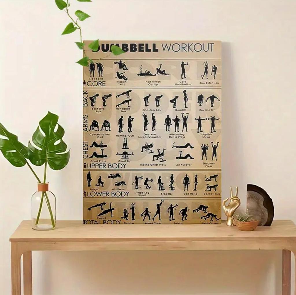 Tela Artistica da Parete Motivazionale per Fitness, Yoga, Palestra