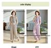 Summer 2026 Stylish Two-Piece Set for Middle-Aged & Elderly Women – Age-Reducing, Slimming Short Sleeve Suit