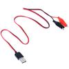 Usb Male Connector To Alligator Test Clips Clamp Usb Alligator Clips Plug Wire Dc Voltage Meter Ammeter Crocodile Clamp Test Connection Wire