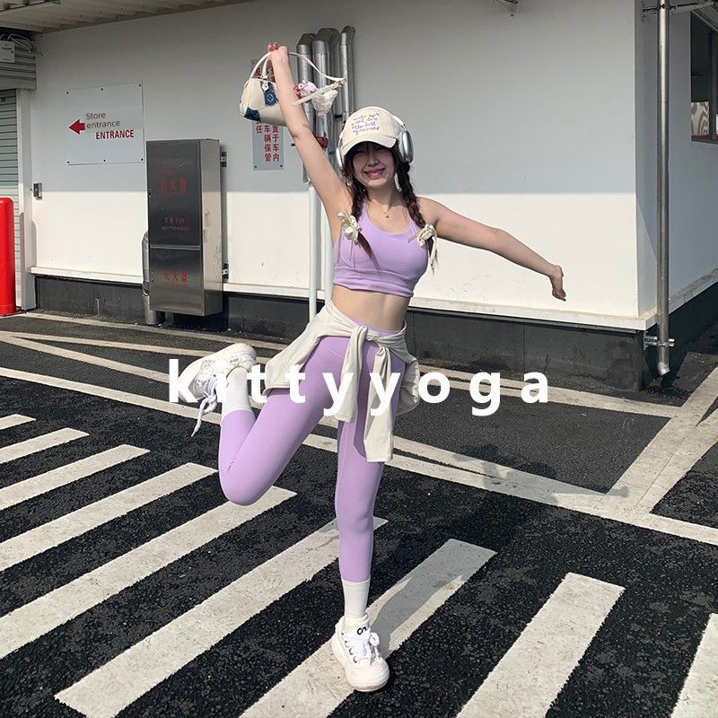 

Bright Color Classy Ninth Base Workout Clothes Yoga Pants Orchids in full bloom XL