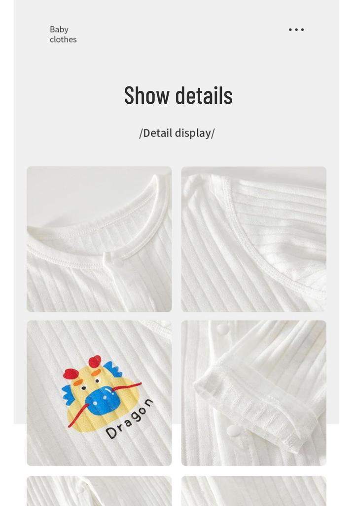 Ultra-Thin Bamboo Baby Rompers: Tagless Pajamas for Spring & Autumn