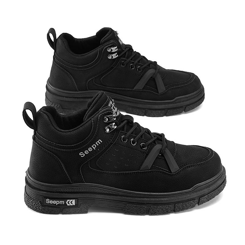 

Men s shoes autumn and winter new Martin boots fashion outdoor low-top tooling shoes trendy men s casual shoes 44