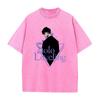 Anime Solo Leveling Sung JinWoo Graphic Print T Shirt Men Vintage Washed Tshirts Manga Cotton Tee Harajuku Male Casual T-shirt