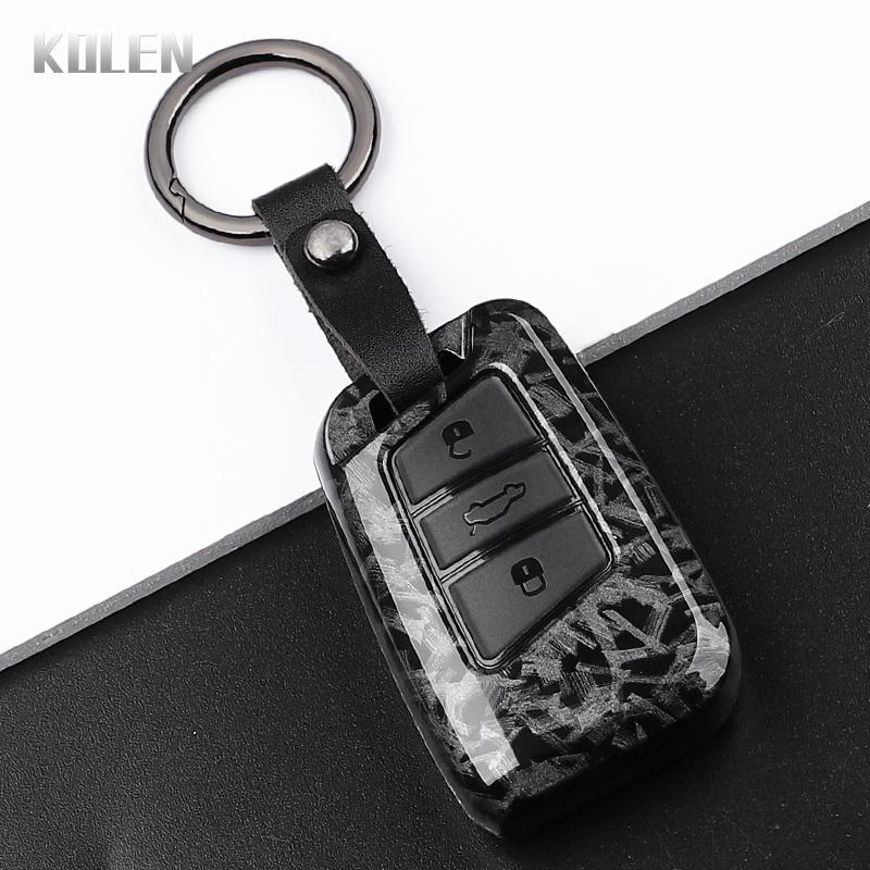 Abs Carbon Fiber Style Car Key Case Cover For Vw Volkswagen Magotan Gte Passat B6 B7 B8 Cc Arteon Skoda Fabia Superb A7 Kodiaq
