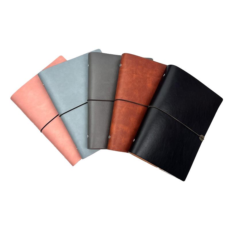A5 B5 Business Leather Journal Notebooks 6 Ring Binder Planner with 100 Sheets  Blank Printed Loose-leaf Diary Notebook