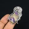 Natural Charoite Gemstone 925 Sterling Silver Solitaire Ring Size 6.5 For Girls