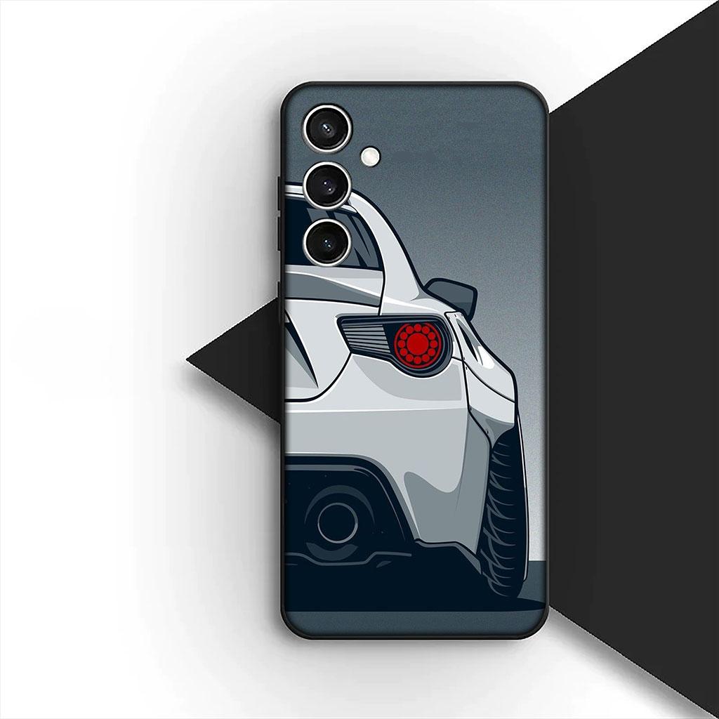 Supercar Cartoon Super Car Taillights Phone Cover for Samsung Galaxy S25 S24 S23 FE Ultra Plus S7 Edge S25+ S23+ A56 5G Case Galaxy S23