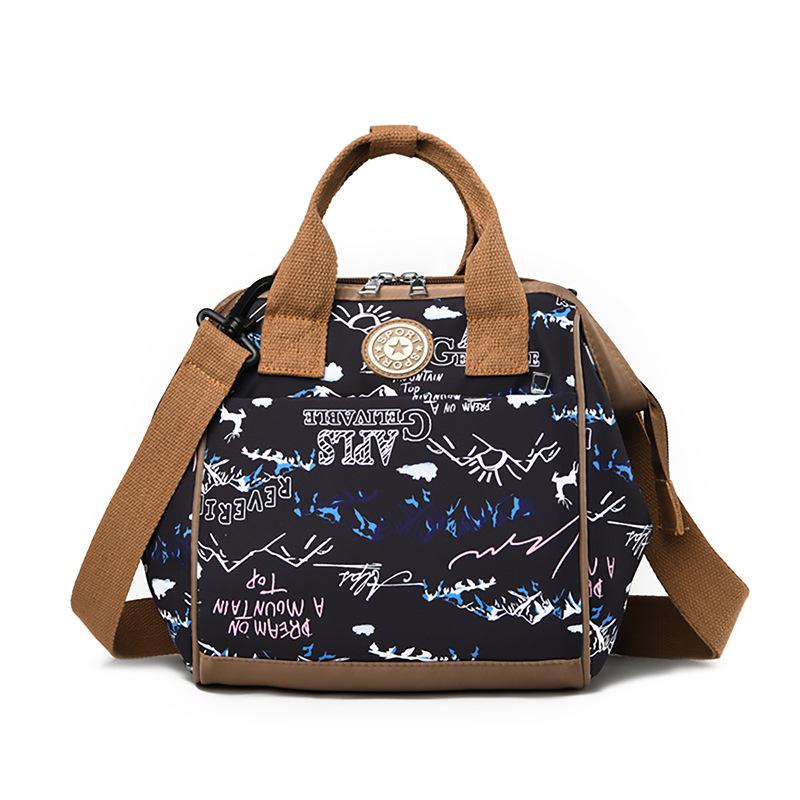 Compact Graffiti Mom & Baby Bag - Crossbody, Shoulder & Stroller Backpack with Insulation