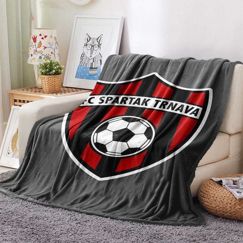 1PC FC Spartak Trnava Patterned Flannel Blanket Suitable For All Seasons for Home Decor Warmth and Comfort Gifts Holiday Present