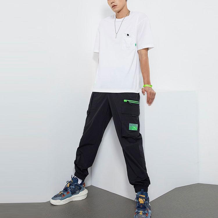 Anta Solid Color Drawstring Jogger Work Pants Men Bottoms Black 152138511-1