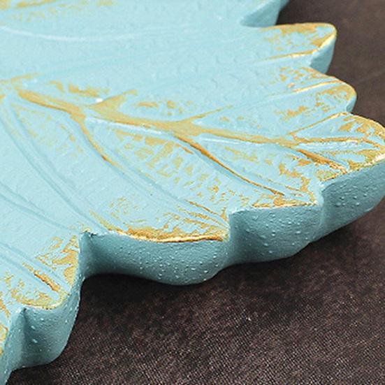 Leaf Shaped Jewelry Dish Small Ring Necklace Bracelet Holder Organizer Resin Decorative Trinket Dish Tray for Wedding Party Table