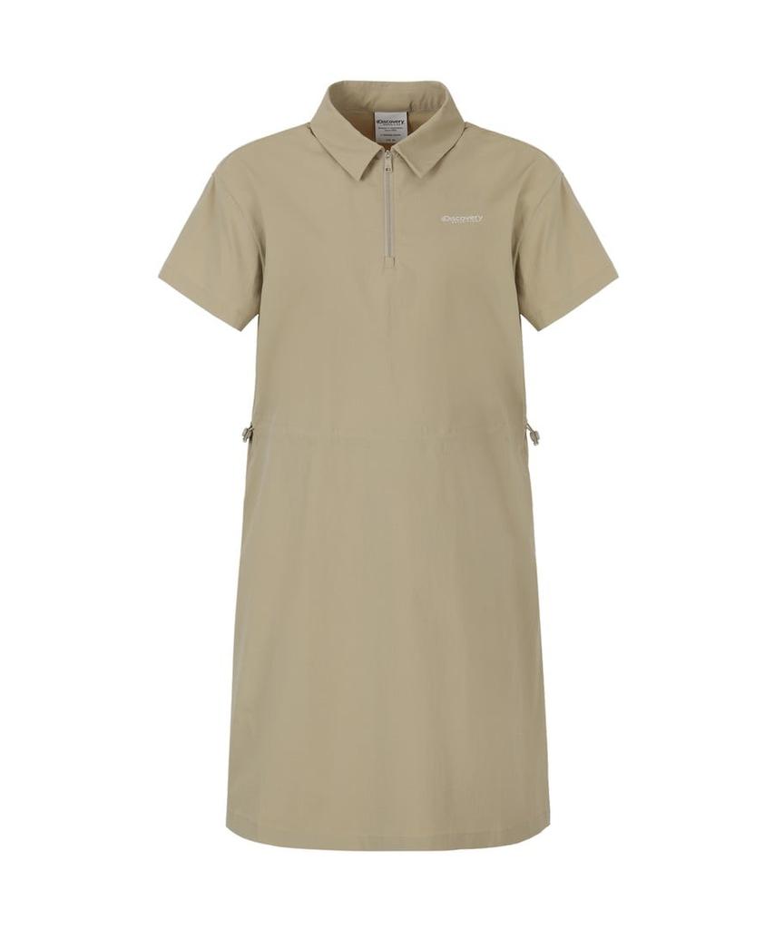 DISCOVERY EXPEDITION Women'S Freshvent Collared Mini Dress (Beige)