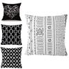 Versatile Black And White Geometric Cushion Cover For Effortless Home Styling