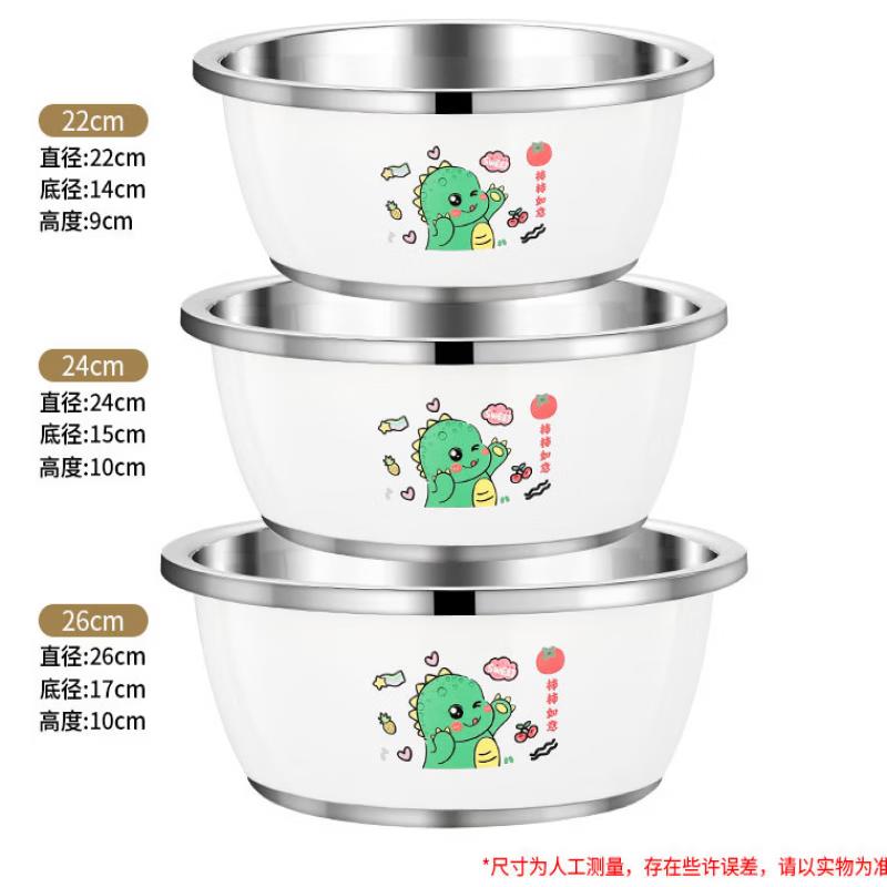 Ru Han 316L Stainless Steel Round Mixing Bowl Set