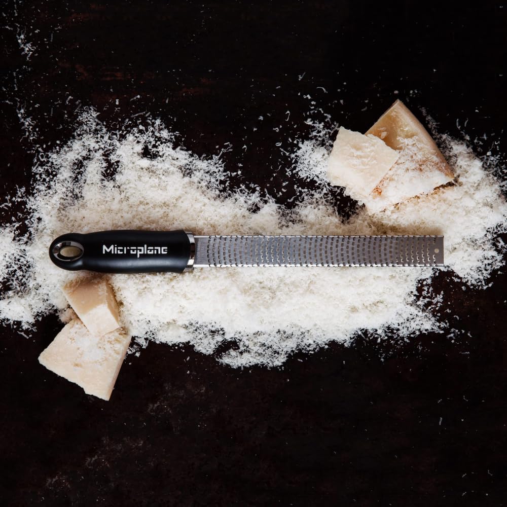 Imported Recipe by Professional Microplane Grater Zester Grater Premium Series Cheese Ginger Garlic Almond Chocolate Onion Black [Officially