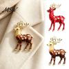 Mini Reindeer Brooch Christmas Pin, Rhinestone Elk Lapel Sweater Clothing Accessories Cardigan Coat Suits Accessories, Jewelry Gift for Xmas