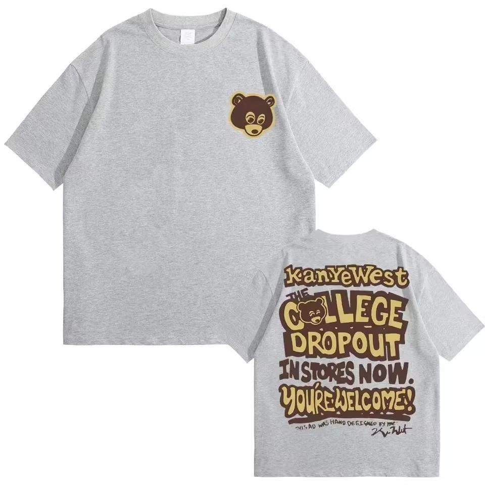 Unisex 2026 Summer Kanye West The College Dropout Graphic Hip Hop Casual Streetwear T-shirt