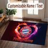 Custom Rug Bayern Munich Pattern Print Name Text Soft Non‑Slip Floor Carpet for Home Indoor Decoration