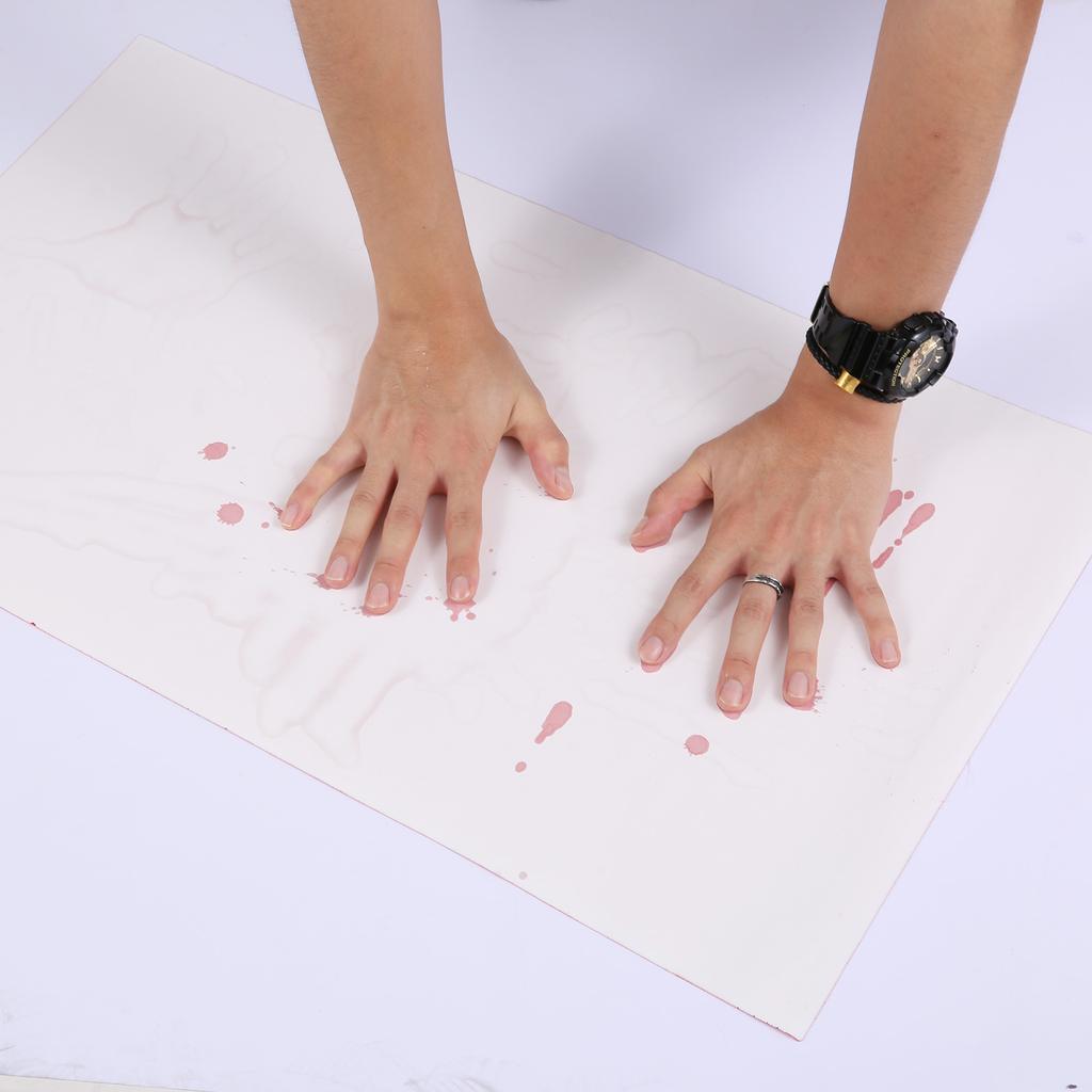 Bloody Bathroom Color-changing Floor Mat Footprints Halloween Decor Floor Rug Carpet Trick Props