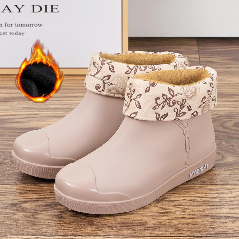 Dámské holínky s nízkou holení a plochou podrážkou, pracovní obuv do kuchyně, módní dámská obuv