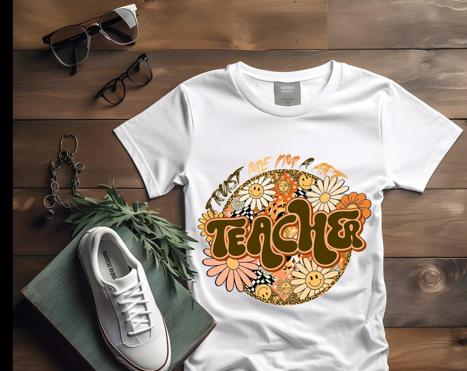 Art Teacher T-Shirt: Floral Design, Teacher Appreciation Gift XL
