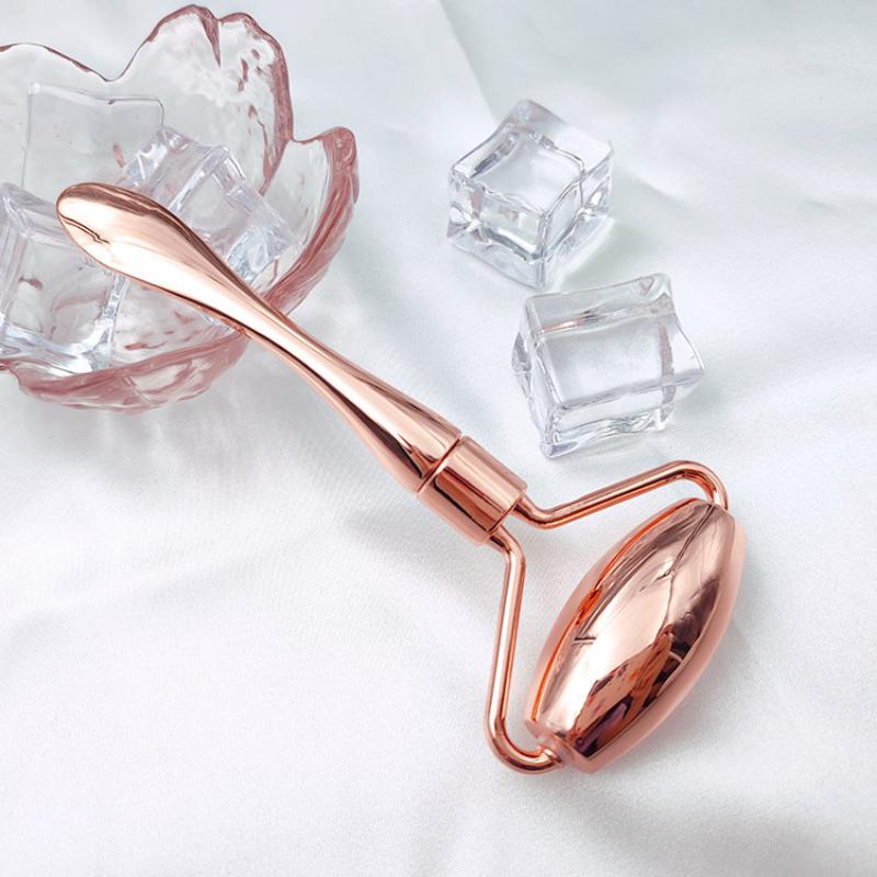 Stainless steel pointed roller spatula massage ball stone face roller massager to improve neck facial beauty skin care tool