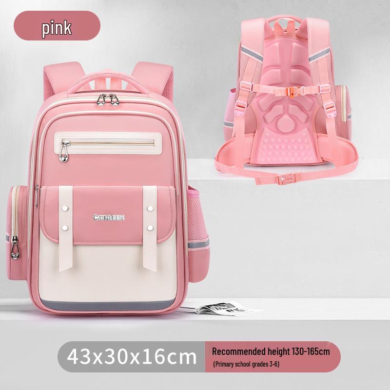 Capybara Oxford Spine-Support Backpack for Grades 1-6: Boys & Girls School Bag