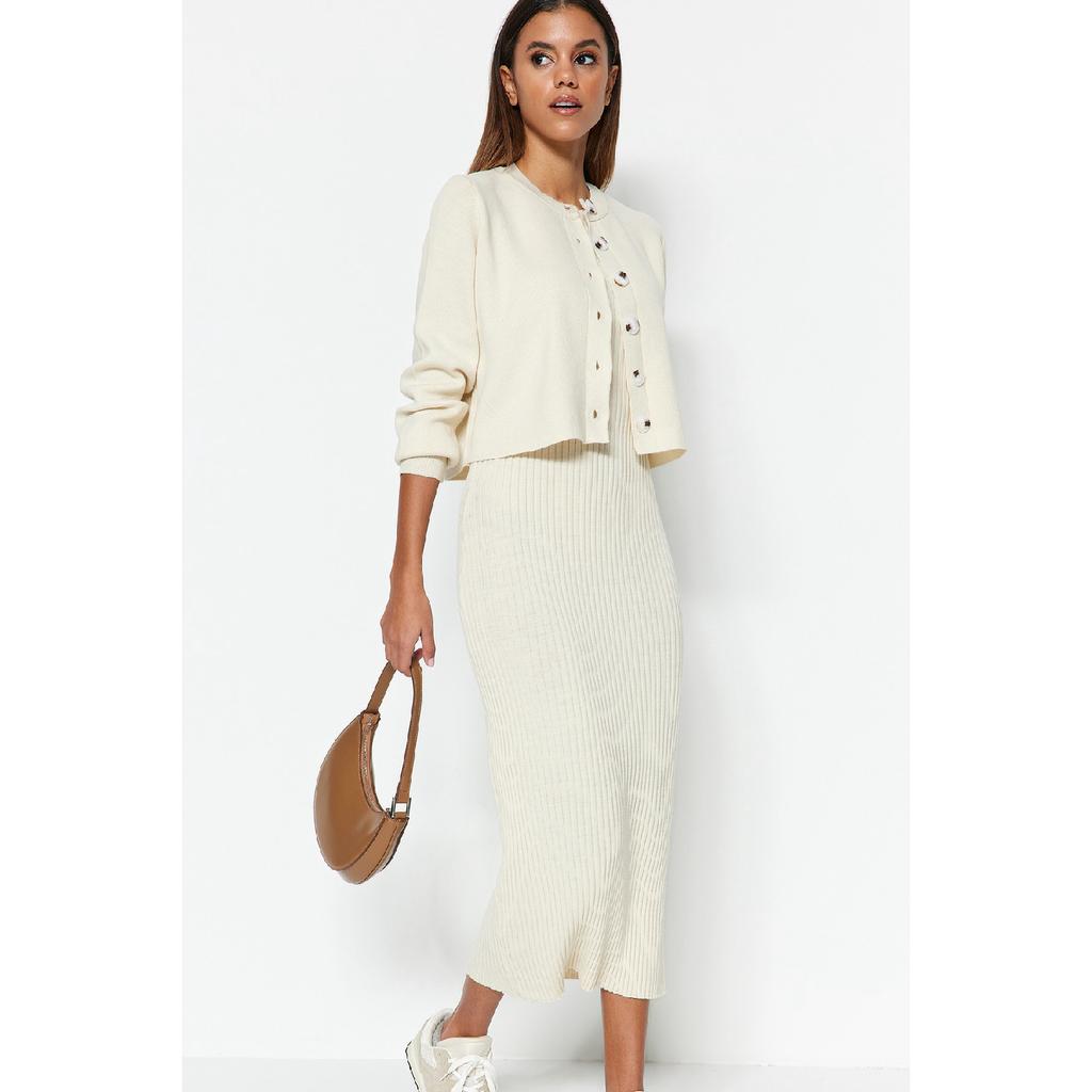 Costum cardigan Stone Midi Tricotaj Twoss23el00738