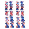 20Pcs Patriotic Dogs Hair Bows Multicolor 4th of July Pet Hair Bow with Rubber Bands for Dog Hair Grooming Accessories