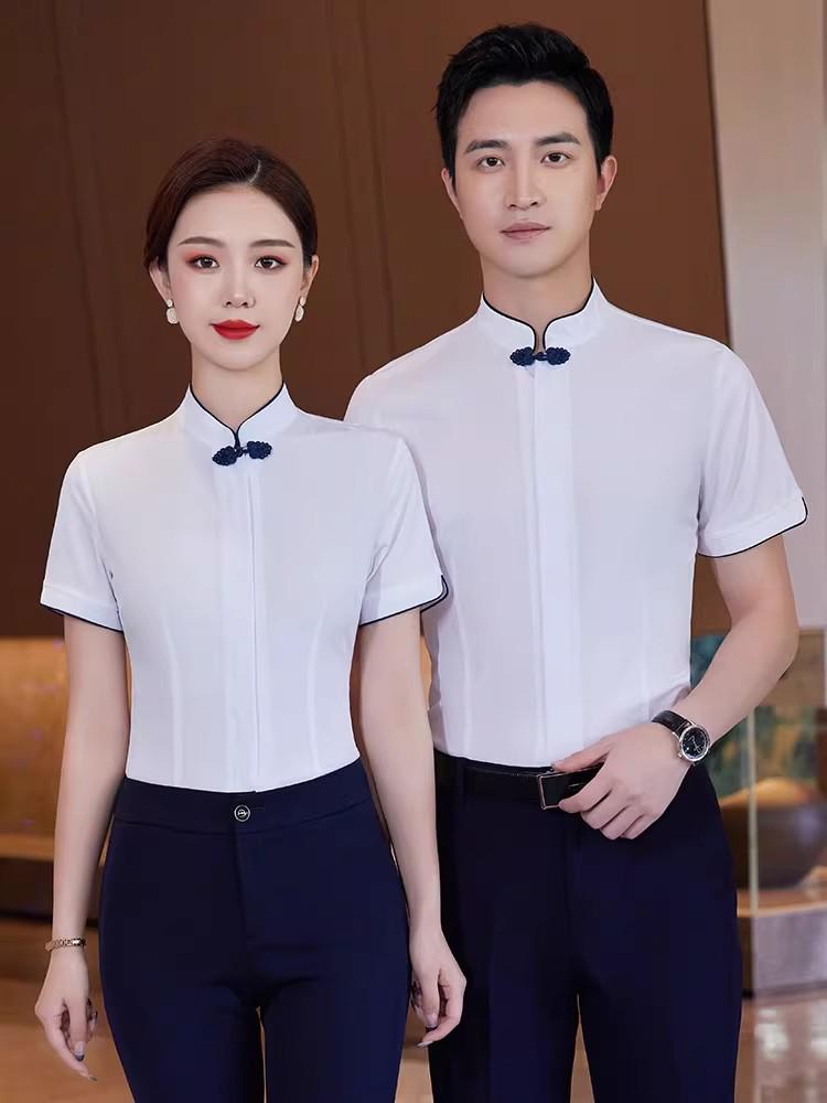 Women's Professional Short Sleeve Shirt for Hotel Front Desk & Reception Team Leaders